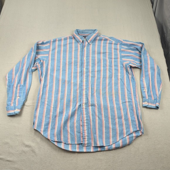 Polo Ralph Lauren Other - Vtg Polo Ralph Lauren Shirt Mens Extra Large Striped Blaire Cotton Linen Oxford
